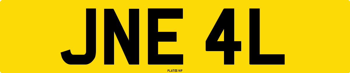 JNE 4L Number Plate