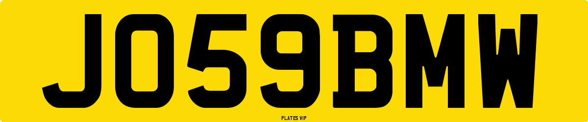 JO 59  BMW Number Plate