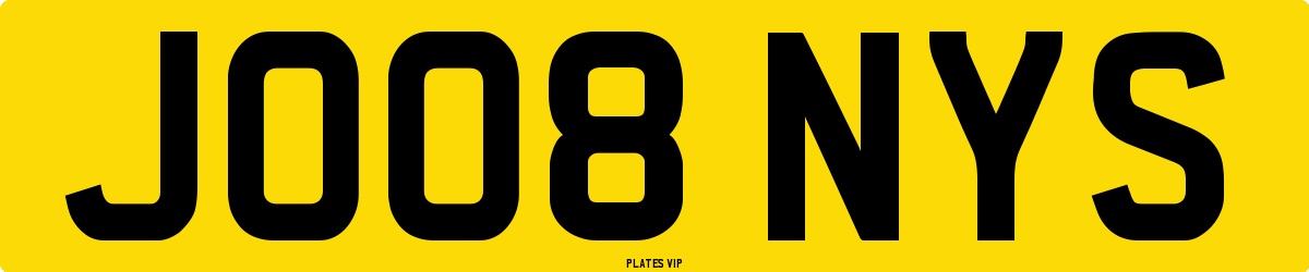 JO08 NYS Number Plate
