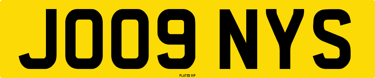 JO09 NYS Number Plate