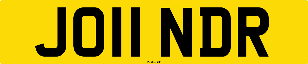JO11 NDR Number Plate