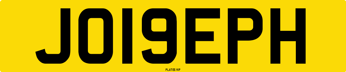 JO19EPH Number Plate