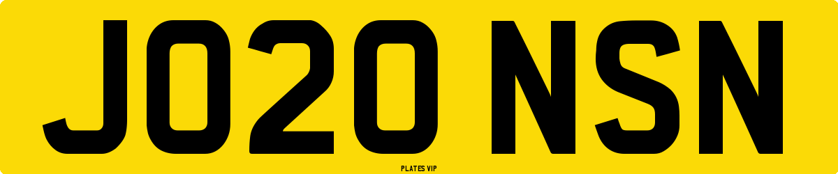 JO20 NSN Number Plate
