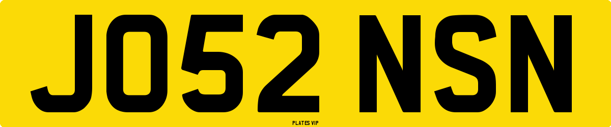 JO52 NSN Number Plate