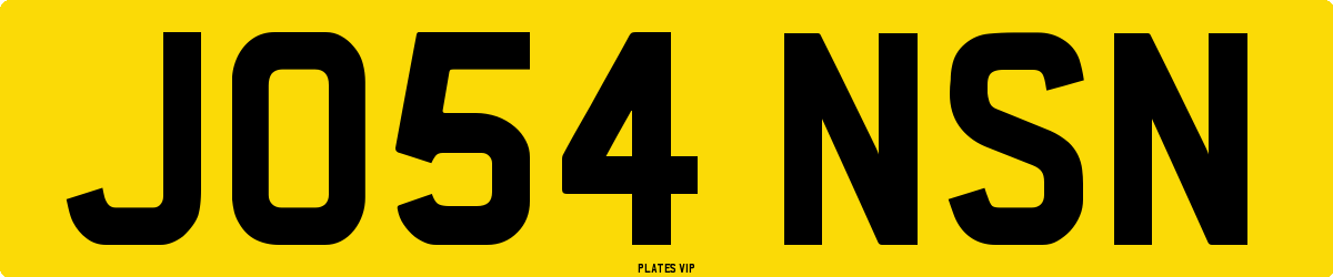 JO54 NSN Number Plate