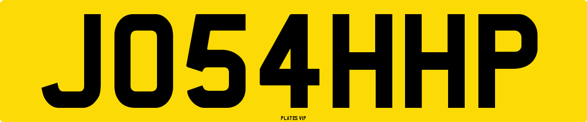 JO54HHP Number Plate