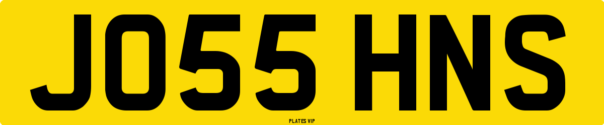 JO55 HNS Number Plate