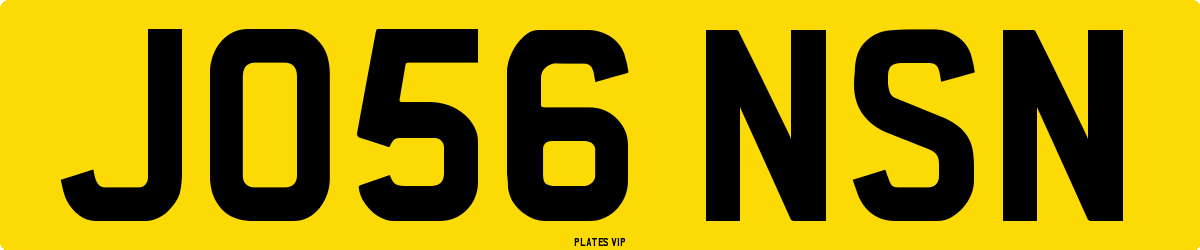 JO56 NSN Number Plate