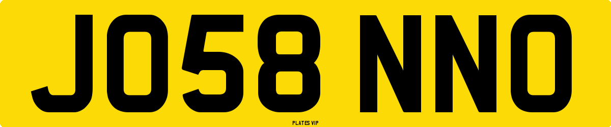 JO58 NNO Number Plate