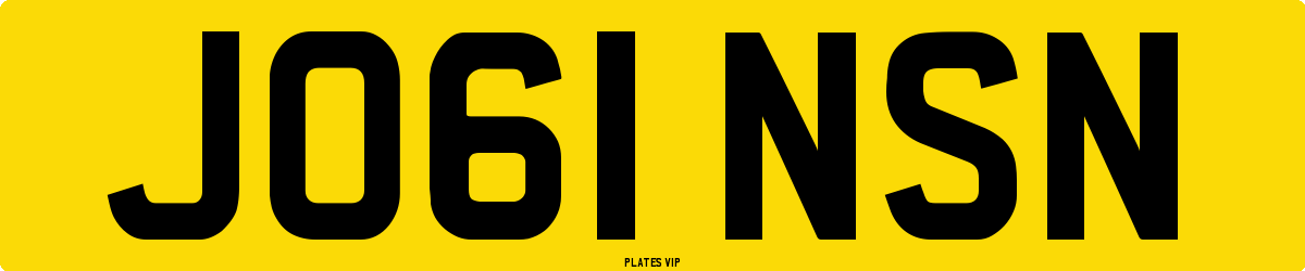 JO61 NSN Number Plate