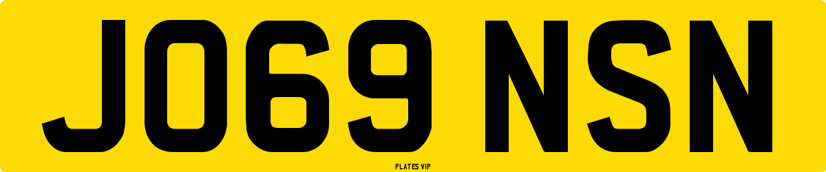 JO69 NSN Number Plate