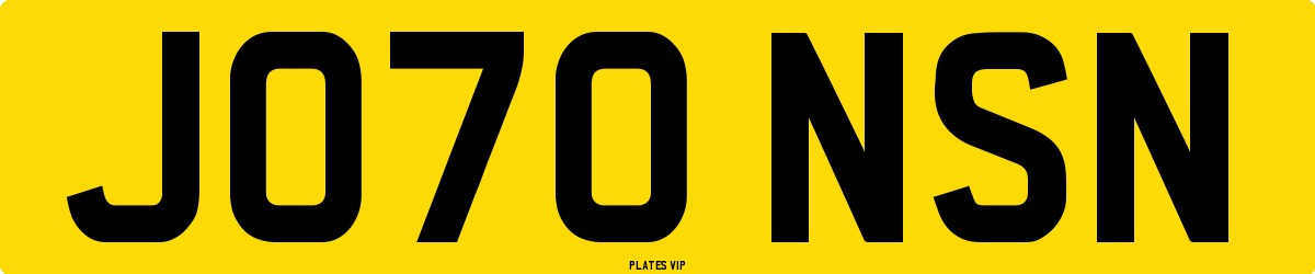 JO70 NSN Number Plate