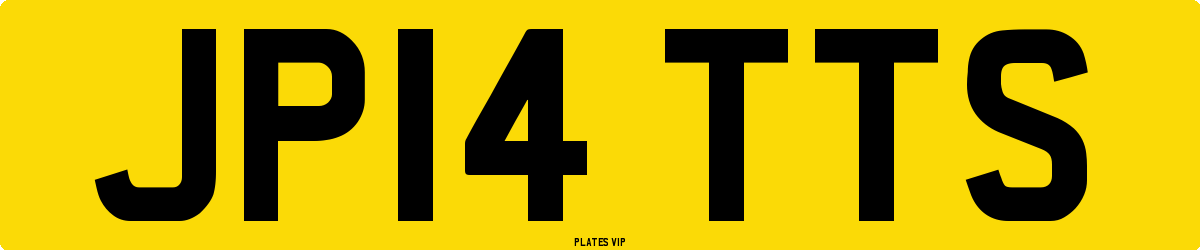 JP14 TTS Number Plate