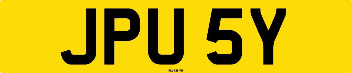 JPU 5Y Number Plate