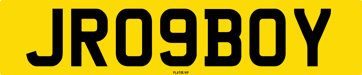 JR 09 BOY Number Plate