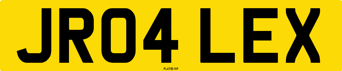JR04 LEX Number Plate