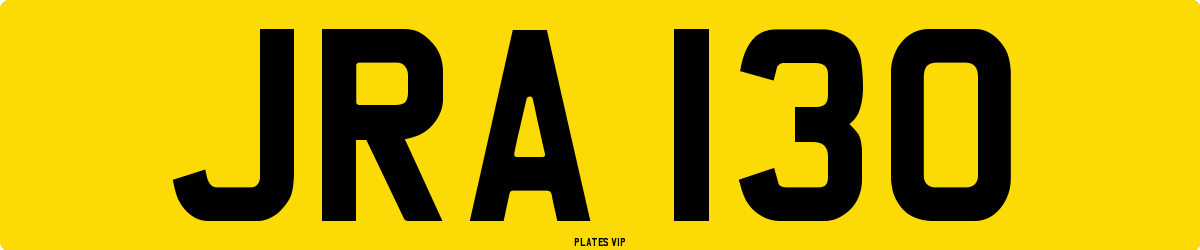 JRA 130 Number Plate