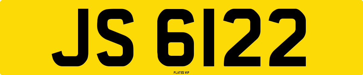 JS 6122 Number Plate