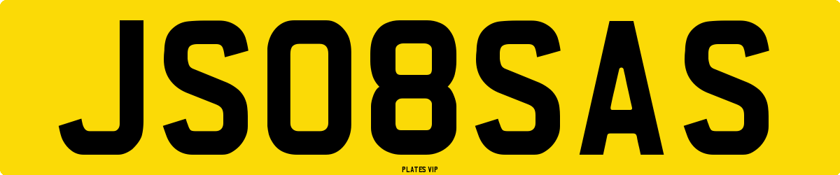 JS08SAS Number Plate