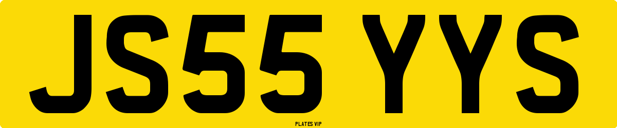 JS55 YYS Number Plate