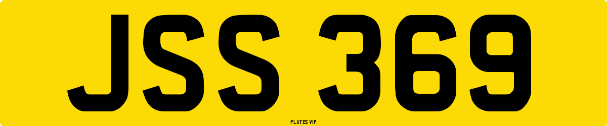 JSS 369 Number Plate