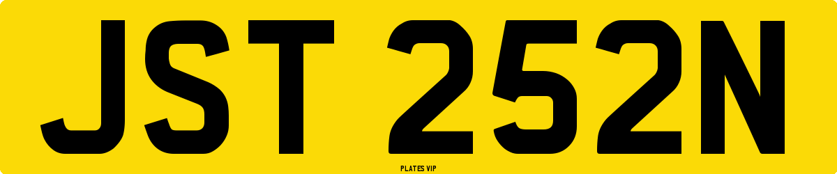 JST 252N Number Plate