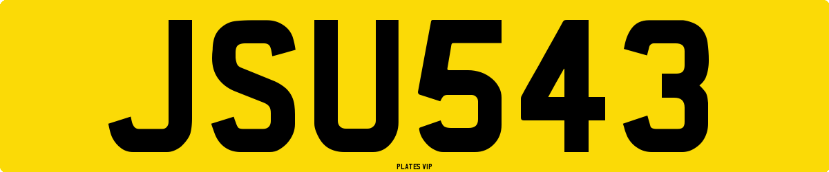 JSU543 Number Plate