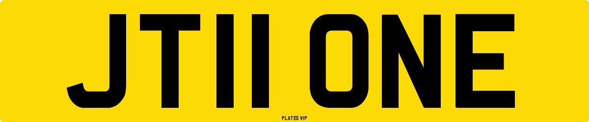 JT11 ONE Number Plate
