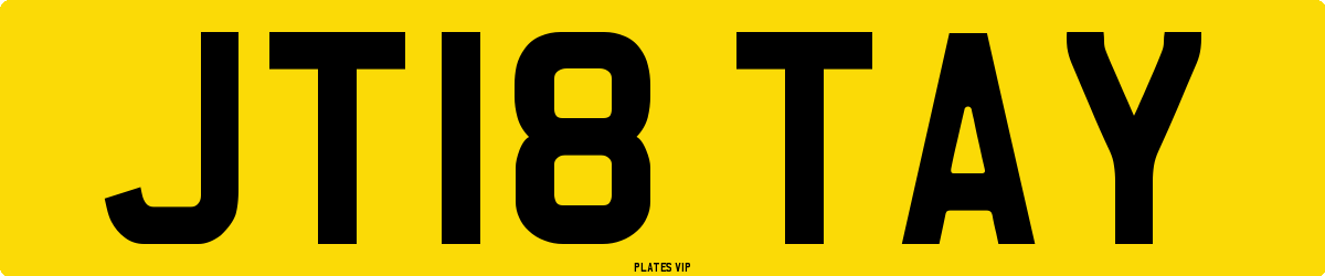 JT18 TAY Number Plate