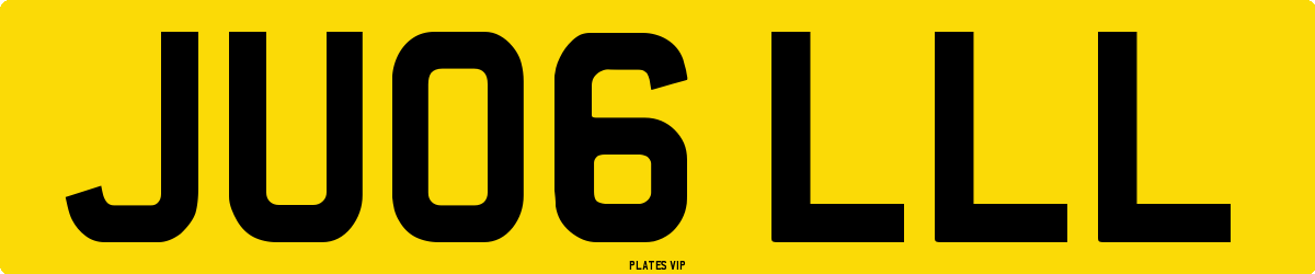 JU06 LLL Number Plate