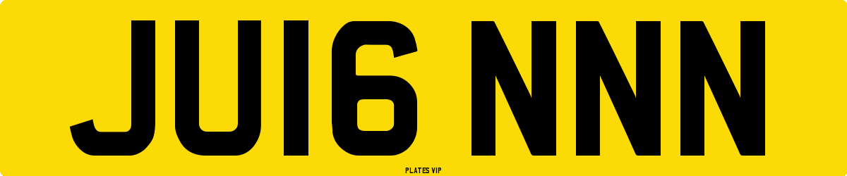 JU16 NNN Number Plate