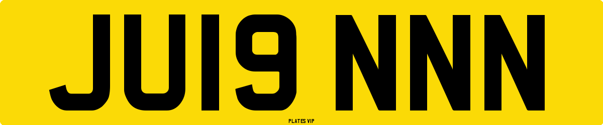 JU19 NNN Number Plate