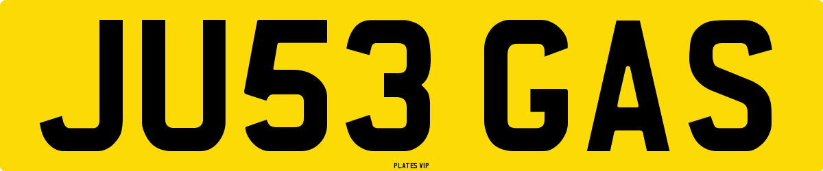 JU53 GAS Number Plate