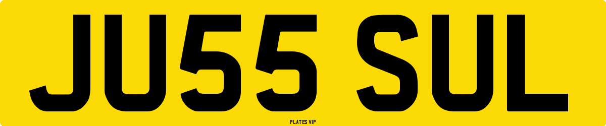JU55 SUL Number Plate