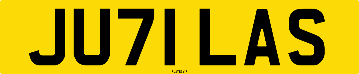 JU71 LAS Number Plate
