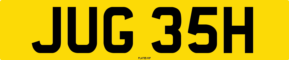 JUG 35H Number Plate