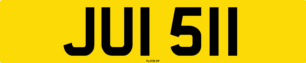 JUI 511 Number Plate
