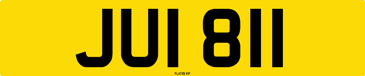 JUI 811 Number Plate
