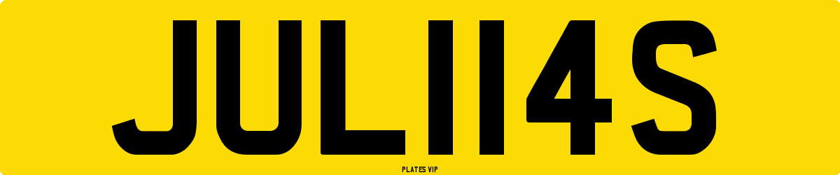 JUL114S Number Plate