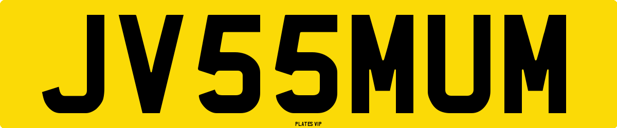 JV 55 MUM Number Plate