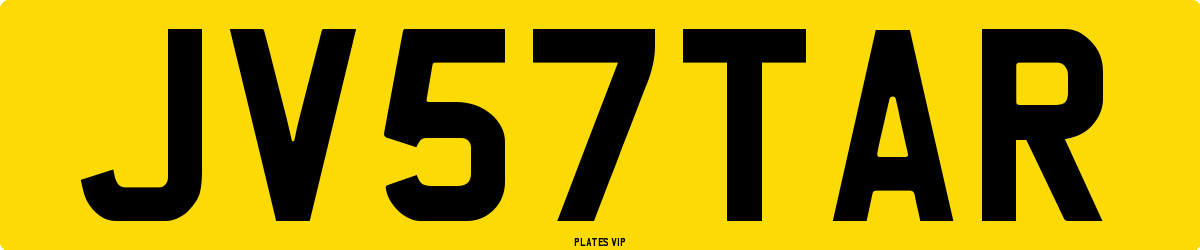 JV 57 TAR Number Plate