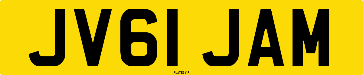 JV61 JAM Number Plate