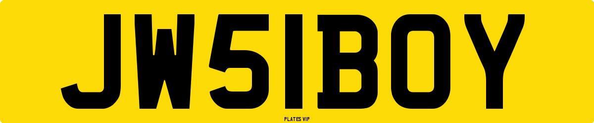 JW 51 BOY Number Plate