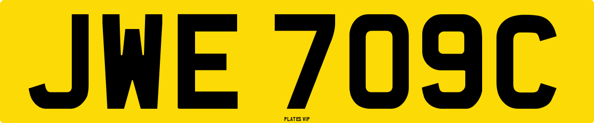 JWE 709C Number Plate