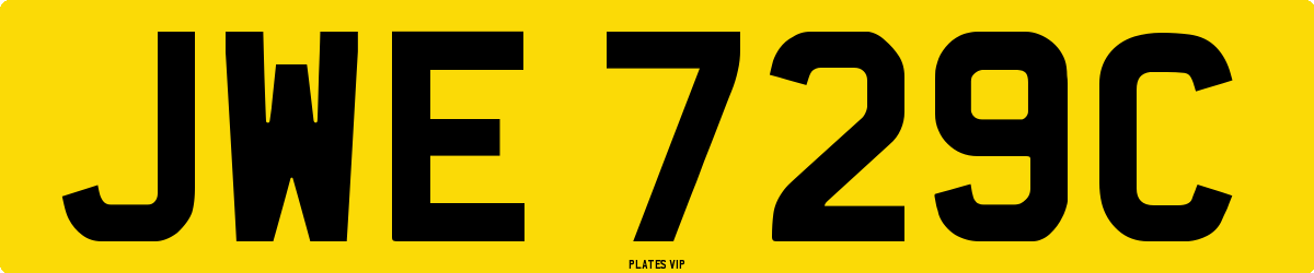 JWE 729C Number Plate