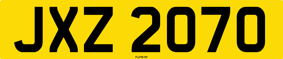 JXZ 2070 Number Plate