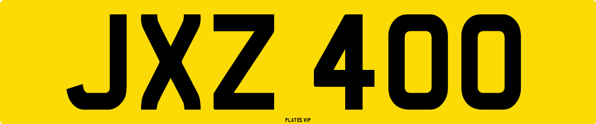 JXZ 400 Number Plate
