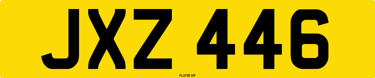 JXZ 446 Number Plate