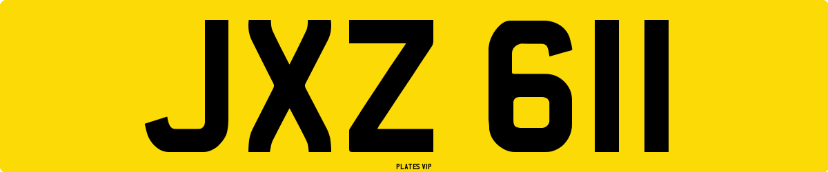 JXZ 611 Number Plate