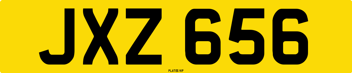 JXZ 656 Number Plate